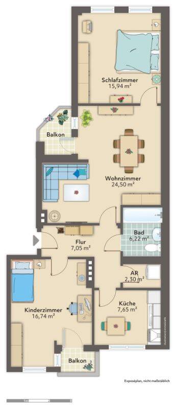 Wohnung zur Miete 500 € 3 Zimmer 81,4 m²<br/>Wohnfläche 3.<br/>Geschoss Hinrich-Schmalfeldt-Straße 20 Lehe Bremerhaven 27576