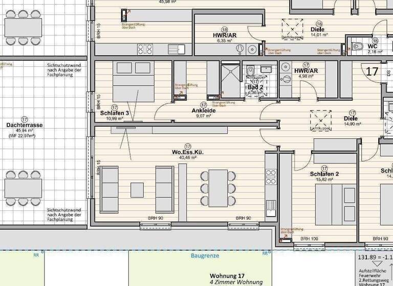 Penthouse zum Kauf provisionsfrei 720.000 € 4 Zimmer 143,3 m² frei ab sofort Friedrich-Wilhelm-Straße 77 Trier-Süd Trier 54290