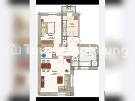 Wohnung zur Miete Tauschwohnung 1.250 € 2 Zimmer 64 m² 1. Geschoss Neuhausen-Nymphenburg München 80636