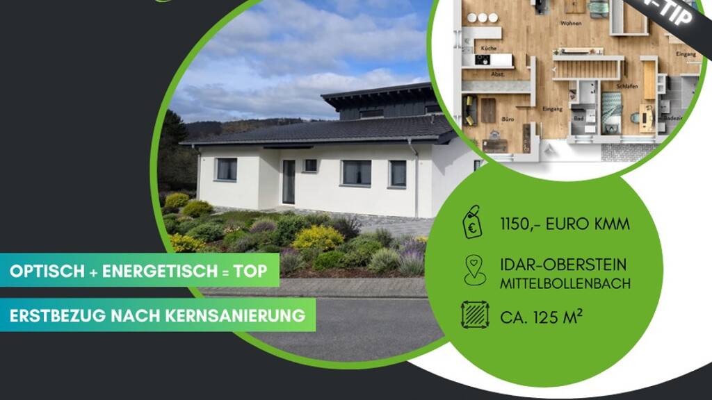 Wohnung zur Miete 1.150 € 4 Zimmer 125 m² EG Idar-Oberstein 55743