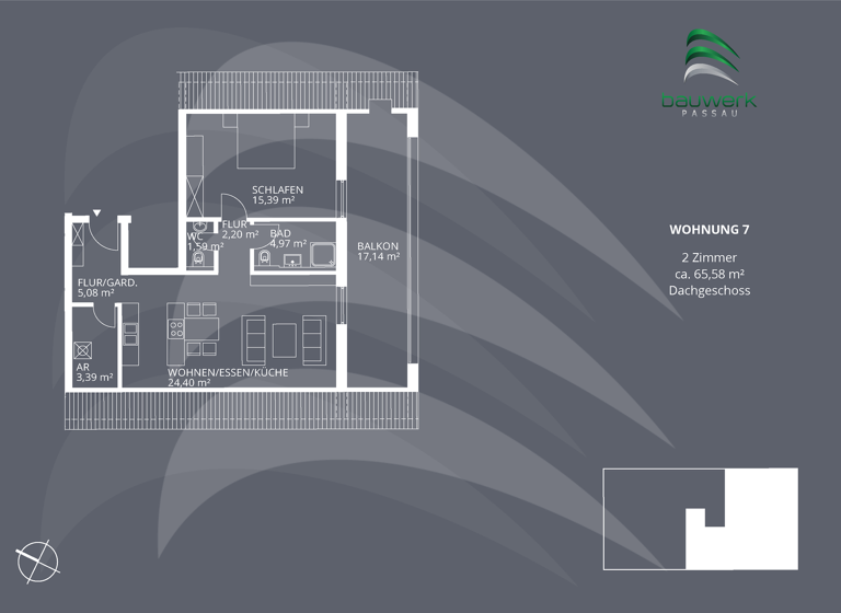 Wohnung zum Kauf - Erstbezug provisionsfrei 329.900 € 2 Zimmer 65,6 m² 3. Geschoss Altenthann 93177