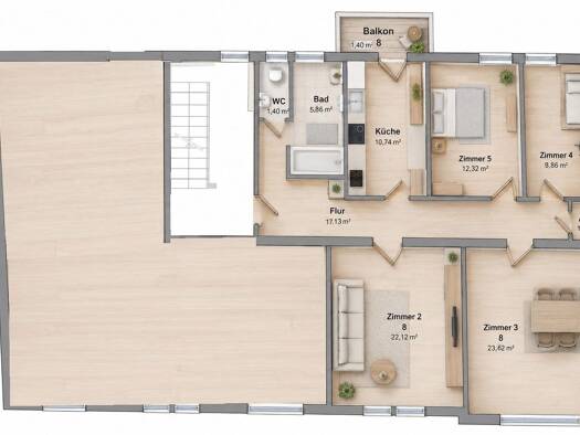 Wohnung zum Kauf 540.750 € 4 Zimmer 105 m² 3. Geschoss frei ab sofort Innenstadt Augsburg 86152