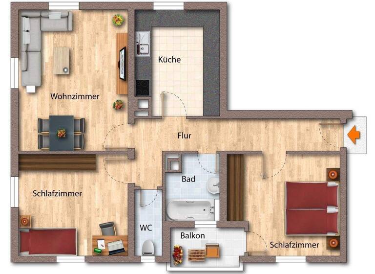 Wohnung zum Kauf 189.000 € 3 Zimmer 75,3 m² Salem 88682