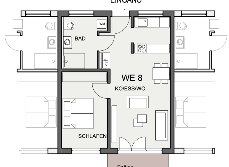 Wohnung zum Kauf provisionsfrei 289.736 € 2 Zimmer 64 m² Friedrich-Ebert-Straße 14 Niederwerrn 97464