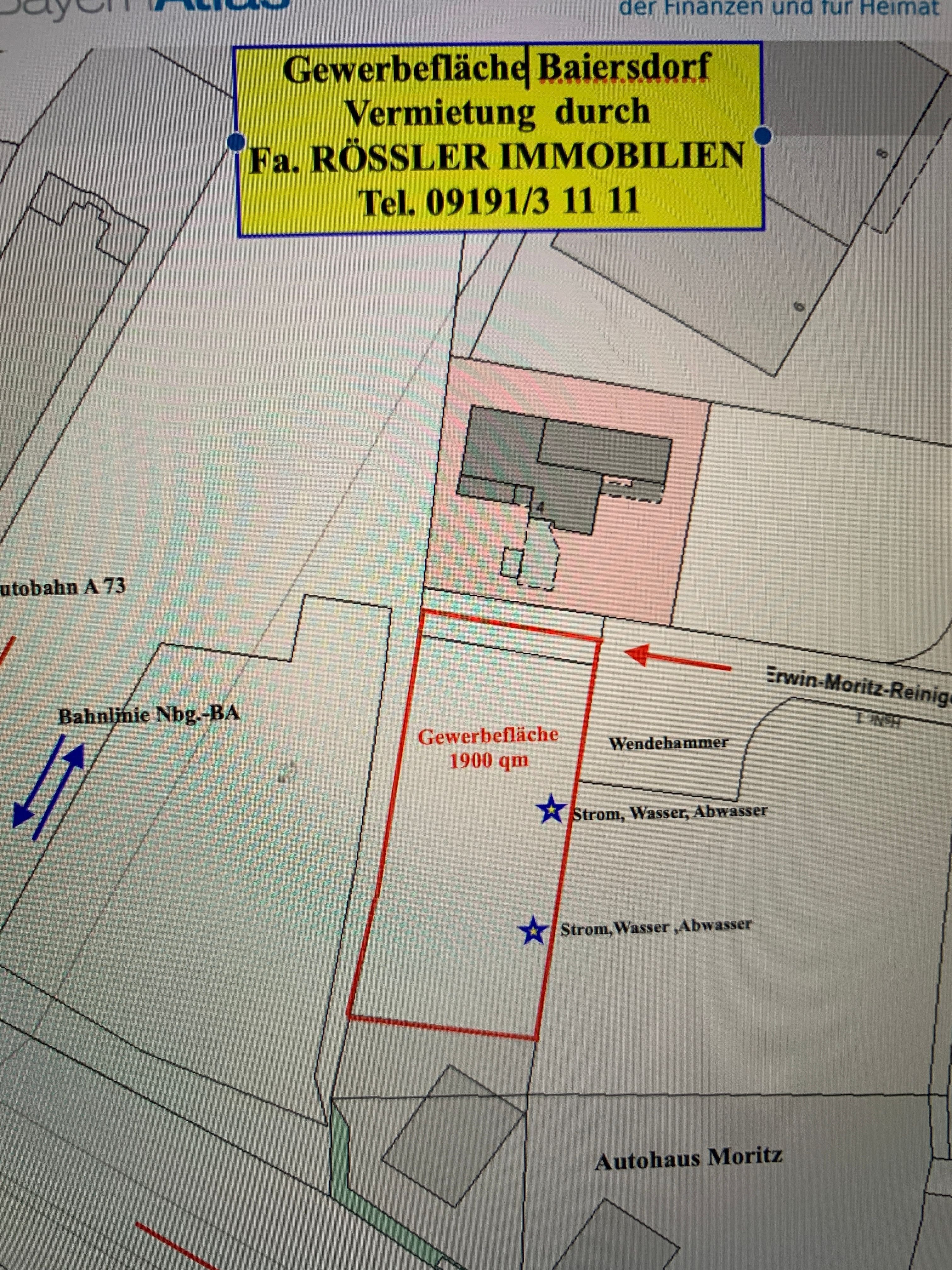 Gewerbepark zur Miete 1.900 m²<br/>Grundstück vorhanden<br/>Baugenehmigung Baiersdorf Baiersdorf 91083