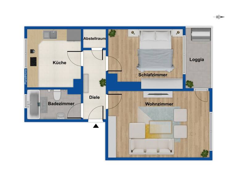 Wohnung zum Kauf 199.000 € 2 Zimmer 52,9 m²<br/>Wohnfläche 2.<br/>Geschoss Maxfeld Nürnberg 90409