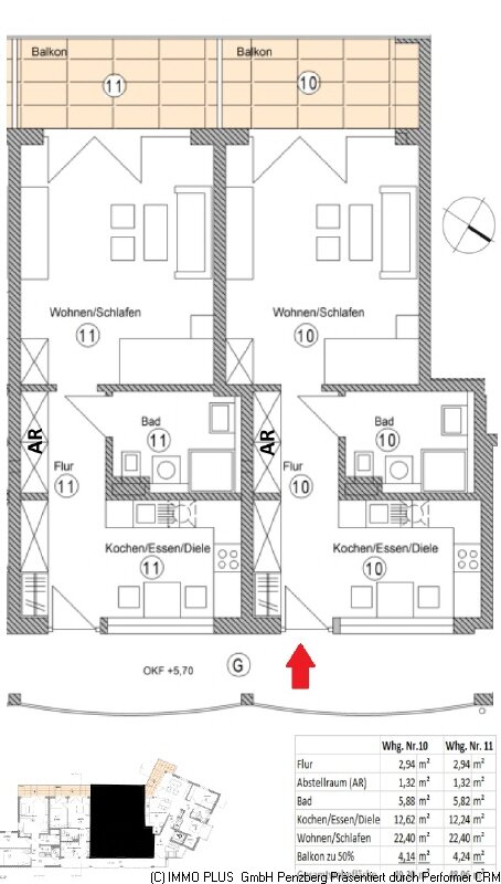 Wohnung zum Kauf provisionsfrei 374.800 € 1 Zimmer 49,3 m²<br/>Wohnfläche 2.<br/>Geschoss 30.09.2025<br/>Verfügbarkeit Penzberg Penzberg 82377