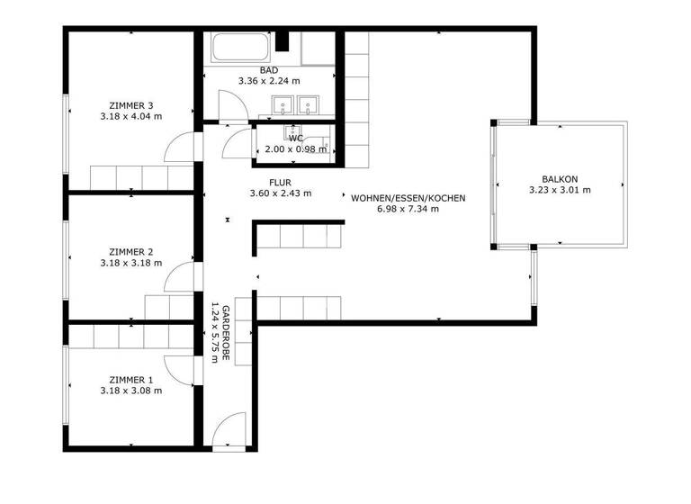 Wohnung zum Kauf 515.000 € 4 Zimmer 97,6 m² 1. Geschoss frei ab 01.04.2026 Südstadt Ravensburg 88214