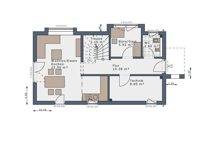 Einfamilienhaus zum Kauf provisionsfrei 558.440 € 5 Zimmer 106 m² 180 m² Grundstück Brombach Lörrach 79541