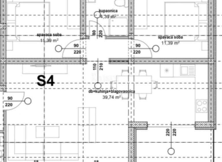 Wohnung zum Kauf 257.004 € 3 Zimmer 77 m² 1. Geschoss Privlaka Privlaka