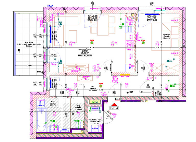 Wohnung zur Miete 662 € 61,7 m² Arbeiterheimgasse 1/22 Gmünd 3950