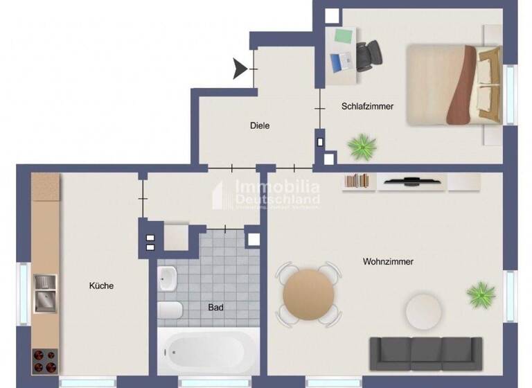 Wohnung zur Miete 575 € 2 Zimmer 72 m² 2. Geschoss Vorhalle Hagen 58089