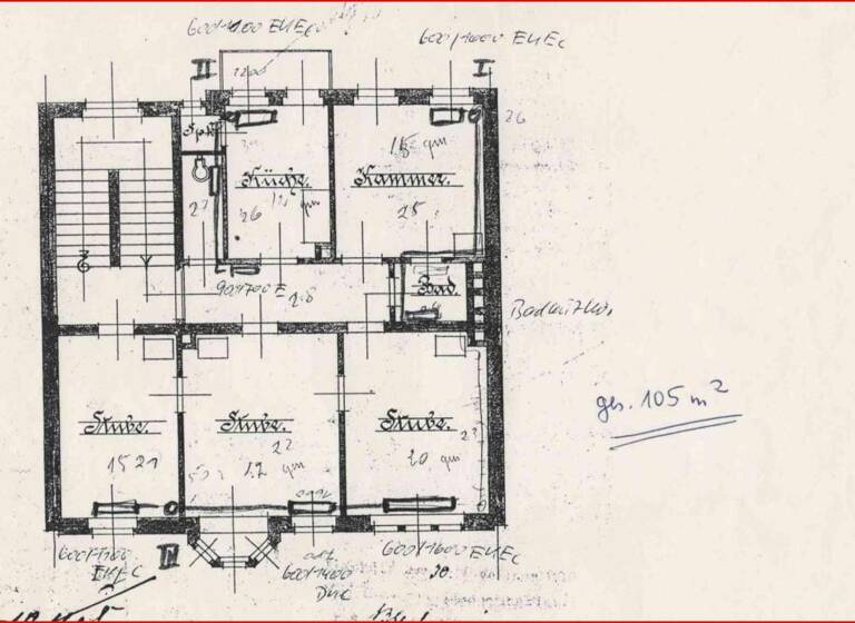 Wohnung zur Miete 600 € 4 Zimmer 105 m² Schildstraße 32 Stadtmitte Plauen 08525