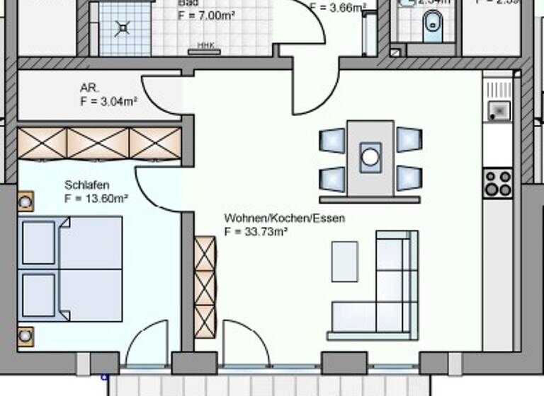 Wohnung zum Kauf 277.500 € 2 Zimmer 66 m²<br/>Wohnfläche 2.<br/>Geschoss Oeslau Rödental 96472