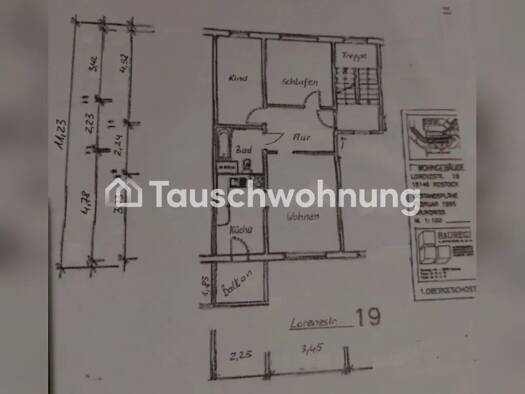 Wohnung zur Miete Tauschwohnung 600 € 3 Zimmer 62 m² 1. Geschoss Dierkow-Neu Ost 18146