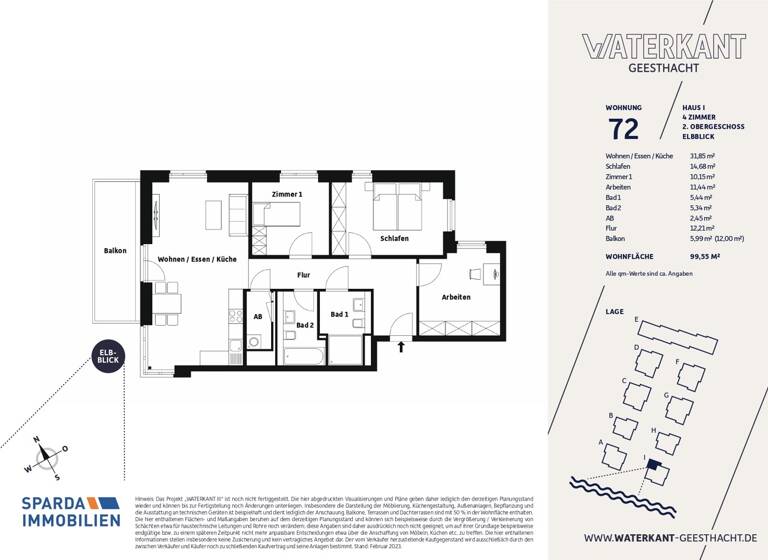 Wohnung zum Kauf - Erstbezug provisionsfrei 540.000 € 4 Zimmer 99,7 m² Geesthacht 21502