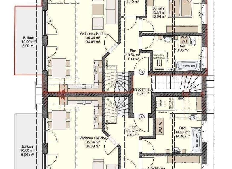 Maisonette zum Kauf - Erstbezug provisionsfrei 542.402 € 3 Zimmer 102 m² 1. Geschoss Zingst 18374