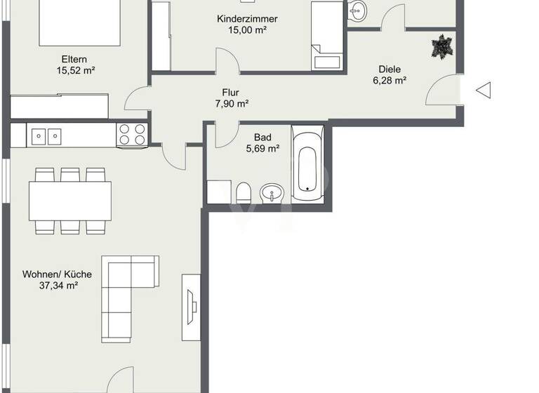 Wohnung zur Miete 1.980 € 3 Zimmer 96,8 m² Gauting 82131