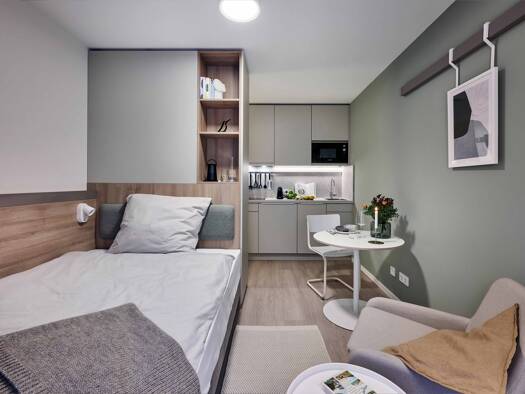 Studio zur Miete - Erstbezug Wohnen auf Zeit 1.150 € 1 Zimmer 20 m² frei ab sofort Sachsenstraße 15 Hammerbrook Hamburg 20097