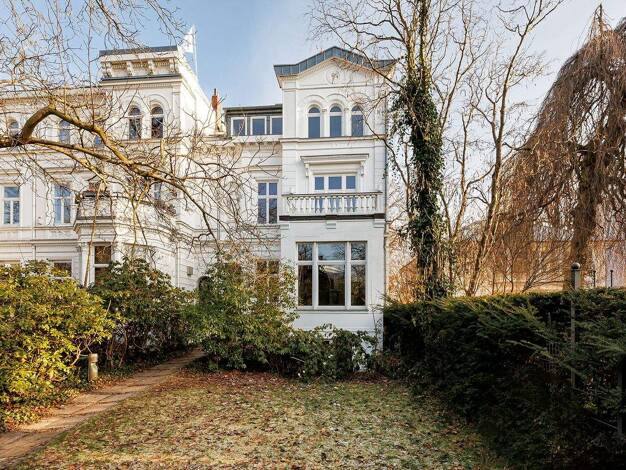 Villa zur Miete 10.500 € 7,5 Zimmer 348 m² 446 m² Grundstück Harvestehude Hamburg 20149