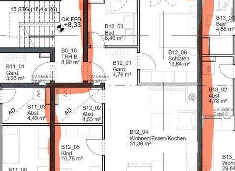 Wohnung zum Kauf provisionsfrei 305.000 € 3,5 Zimmer 77 m² 3. Geschoss Tunnelstraße 50 Weststadt Pforzheim 75172