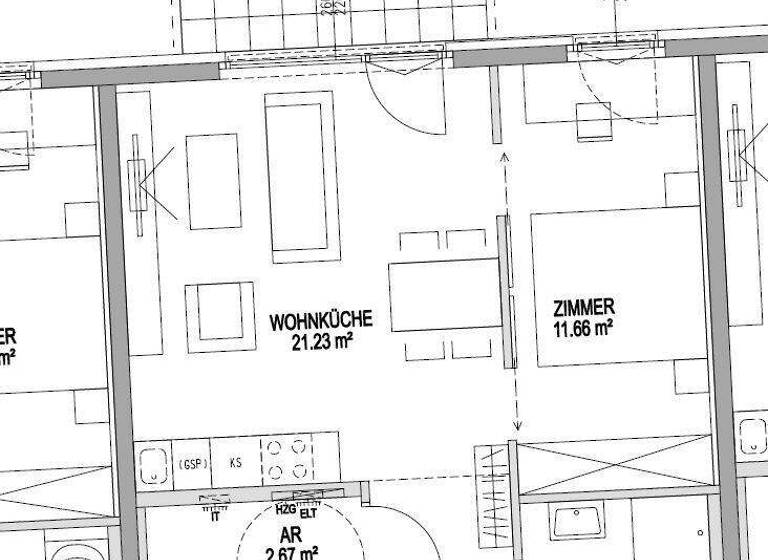 Wohnung zur Miete 919 € 2 Zimmer 45 m² 3. Geschoss frei ab 01.04.2026 Drorygasse Wien 1030
