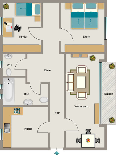 Wohnung zur Miete 714 € 3,5 Zimmer 81,9 m²<br/>Wohnfläche 1.<br/>Geschoss 01.02.2025<br/>Verfügbarkeit Blenkerweg 28 Wellinghofen Dortmund 44265