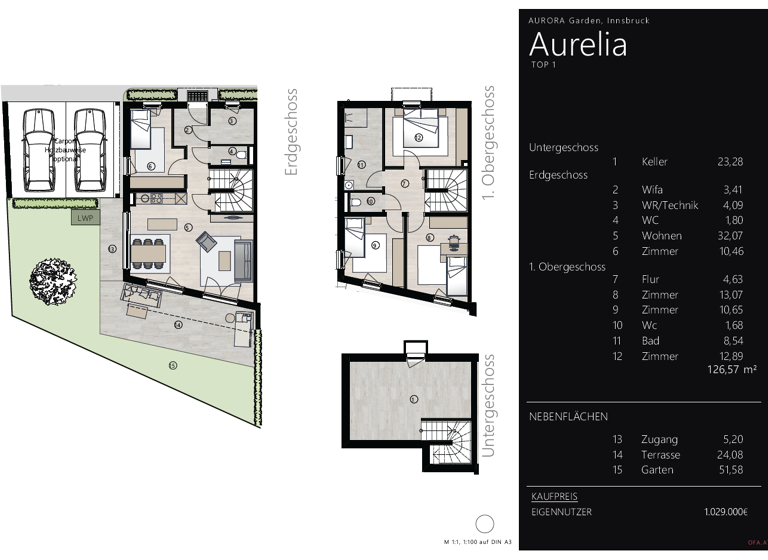 Haus zum Kauf - Erstbezug provisionsfrei 1.029.000 € 5 Zimmer 126,6 m² Innsbruck-Land