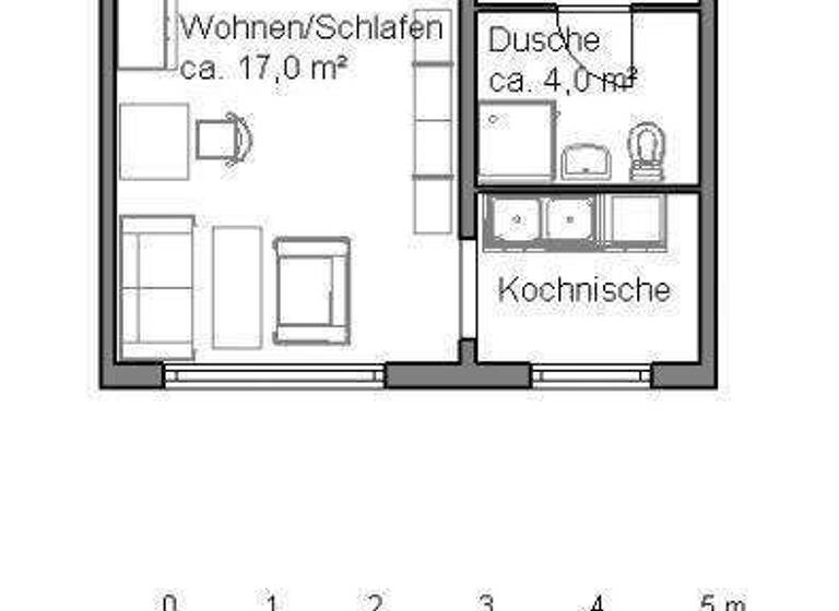Studio zur Miete 240 € 1 Zimmer 27,1 m² 3. Geschoss frei ab sofort Weinbergsweg 9 Thale 06502