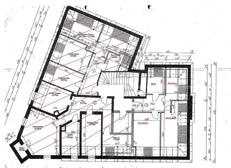 Wohnung zur Miete 690 € 2 Zimmer 65 m² 3. Geschoss Südstr. 64 Böhlitz-Ehrenberg Leipzig 04178