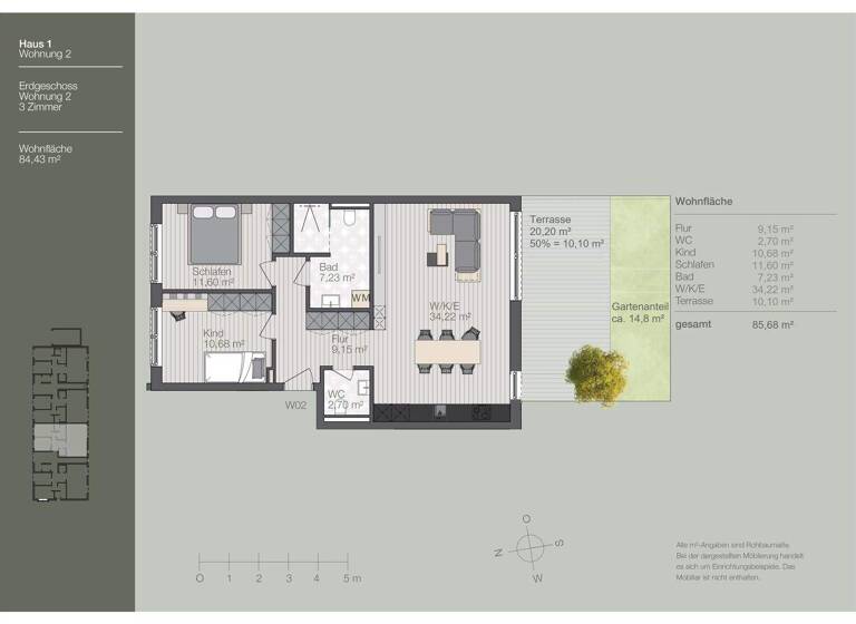 Wohnung zur Miete - Erstbezug 1.980 € 3 Zimmer 85,7 m² EG frei ab 01.05.2026 Dachau 85221