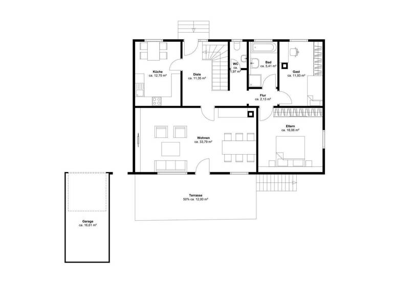 Bungalow zum Kauf 390.000 € 3 Zimmer 109,4 m² 681 m² Grundstück Fleinhausen Dinkelscherben 86424