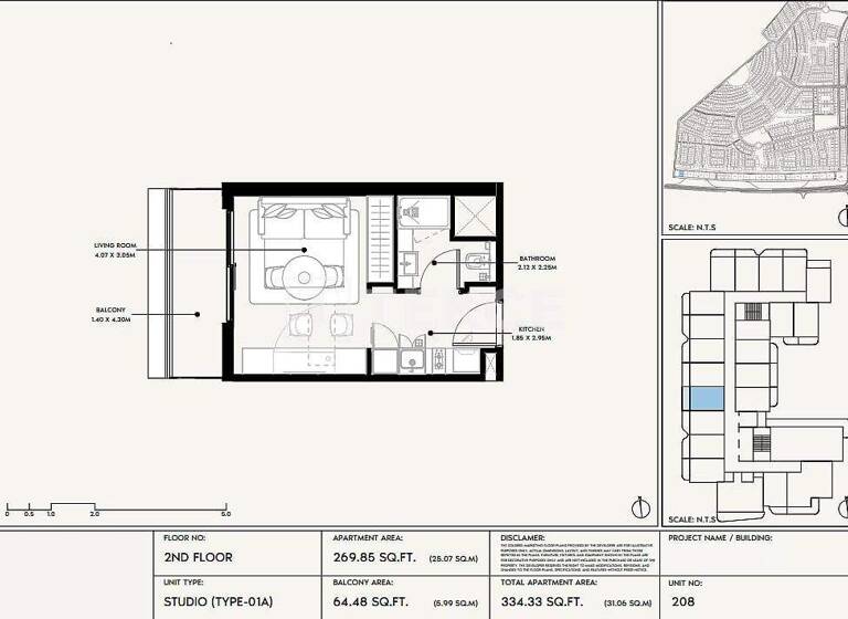 Studio zum Kauf 247.000 € 2 Zimmer 64 m² 2. Geschoss Dubai