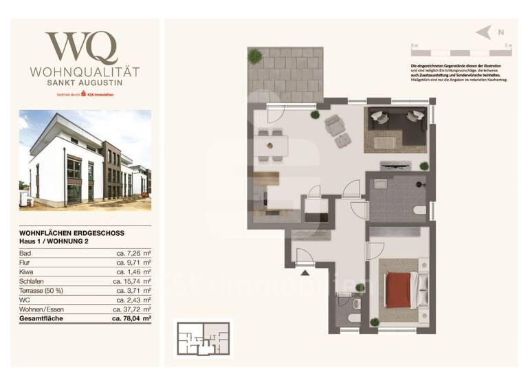 Wohnung zum Kauf - Neubau 399.000 € 2 Zimmer 78 m² EG Menden Sankt Augustin / Menden (Rheinland) 53757