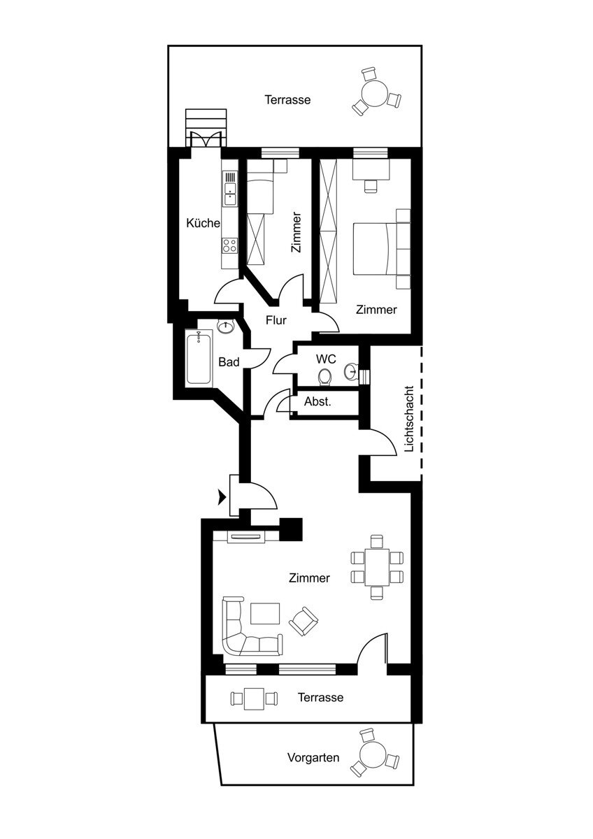 Wohnung zum Kauf 610.000 € 2,5 Zimmer 89 m²<br/>Wohnfläche EG<br/>Geschoss Eppendorf Hamburg 20251