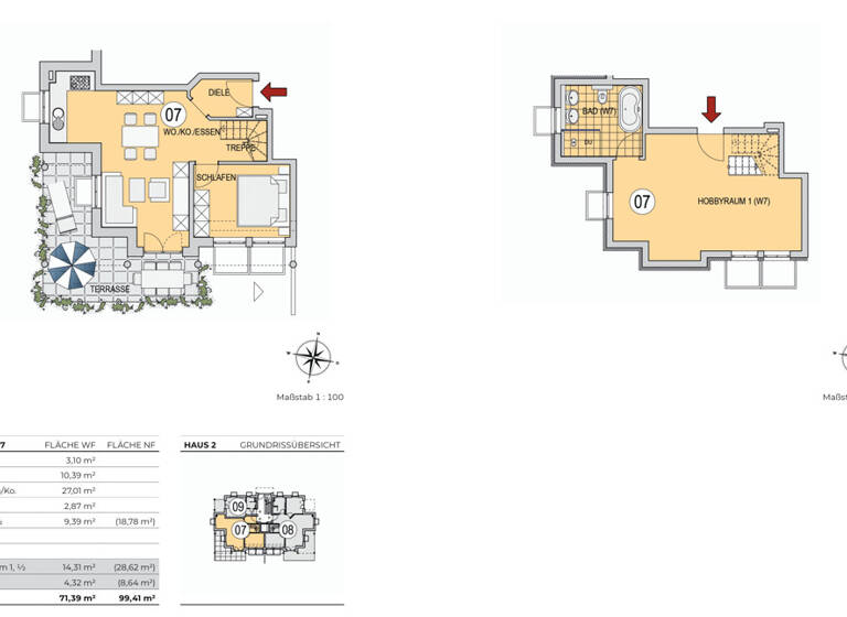 Wohnung zum Kauf - Erstbezug 595.000 € 3 Zimmer 71,4 m² 1. Geschoss Olching 82140