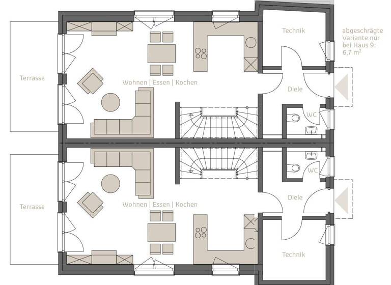 Doppelhaushälfte zum Kauf - Erstbezug provisionsfrei 585.000 € 5 Zimmer 130,9 m² 253,5 m² Grundstück Bergham Nittenau 93149
