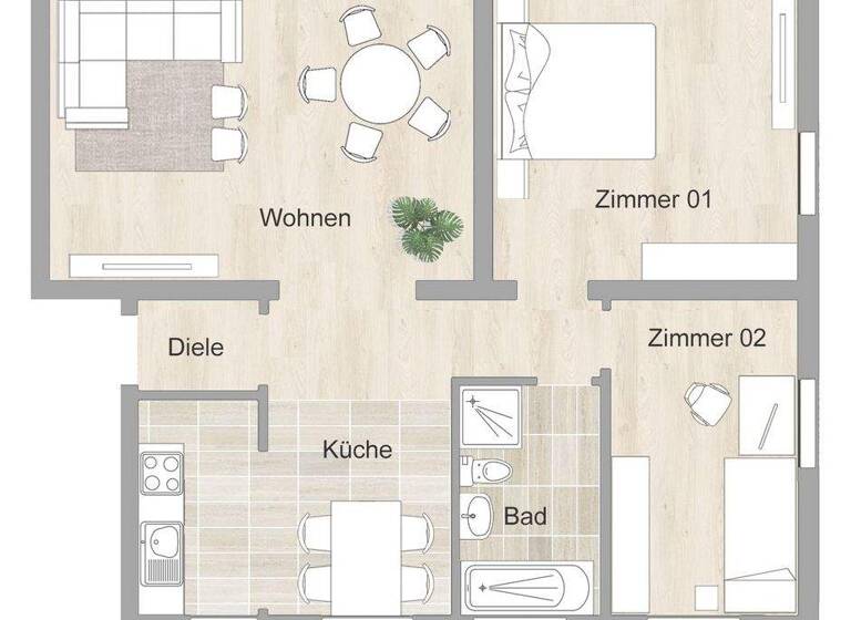Wohnung zur Miete 640 € 3 Zimmer 72,4 m² 1. Geschoss frei ab 01.06.2026 Erlenkamp 6 Datteln 45711