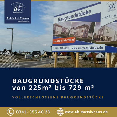 Grundstück zum Kauf - Neubau 105.500 € 422 m² Grundstück Rabutz Delitzsch 04509