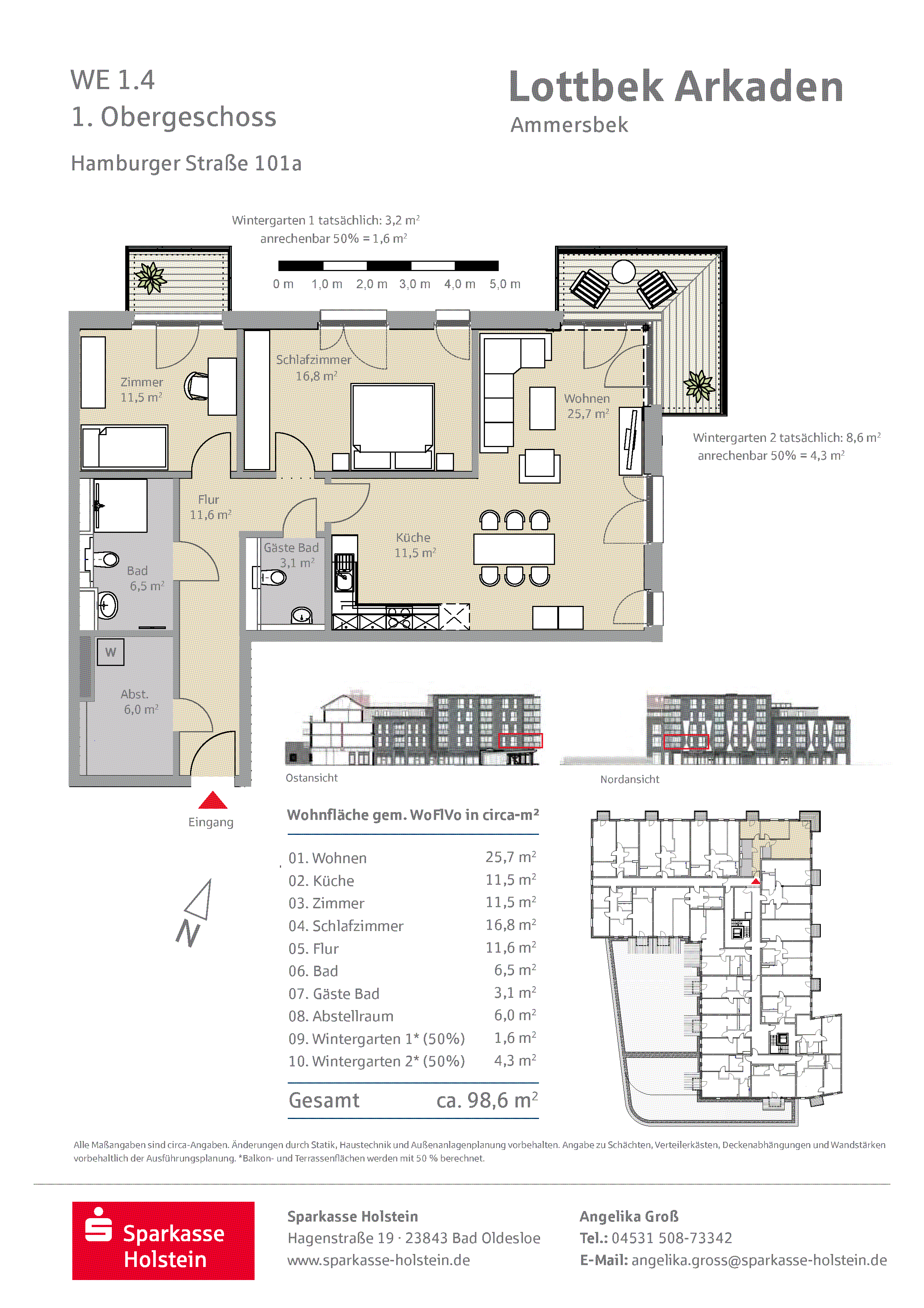 Wohnung zur Miete 1.617 € 3 Zimmer 87,5 m²<br/>Wohnfläche Hamburger Straße 101 Lottbek Ammersbek 22949