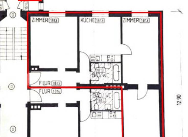 Wohnung zur Miete 263 € 3 Zimmer 81 m² Geschoss EG/3 frei ab sofort Gartenstraße 18 Weißwasser/O.L. 02943