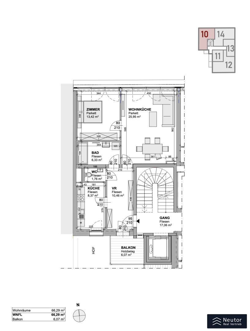 Wohnung zur Miete 993 € 2 Zimmer 66,3 m²<br/>Wohnfläche 2.<br/>Geschoss 15.01.2025<br/>Verfügbarkeit Pernerstorfergasse Wien 1100