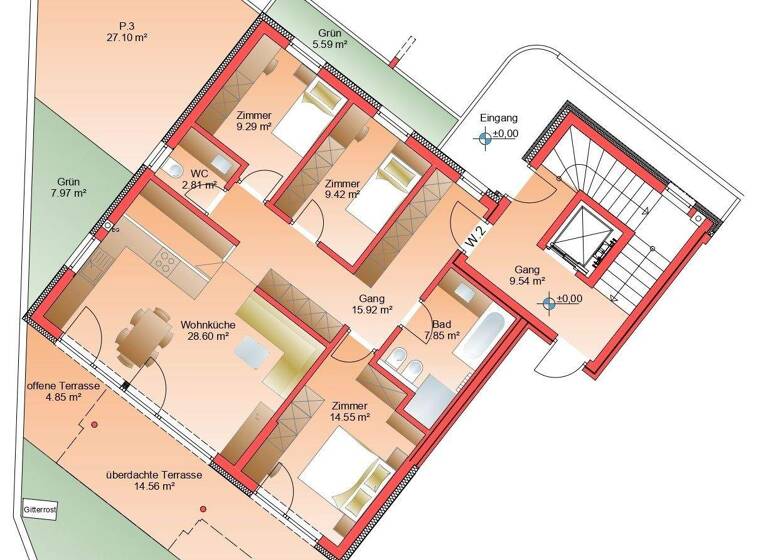 Wohnung zum Kauf - Erstbezug 399.500 € 4 Zimmer 134 m² Martell