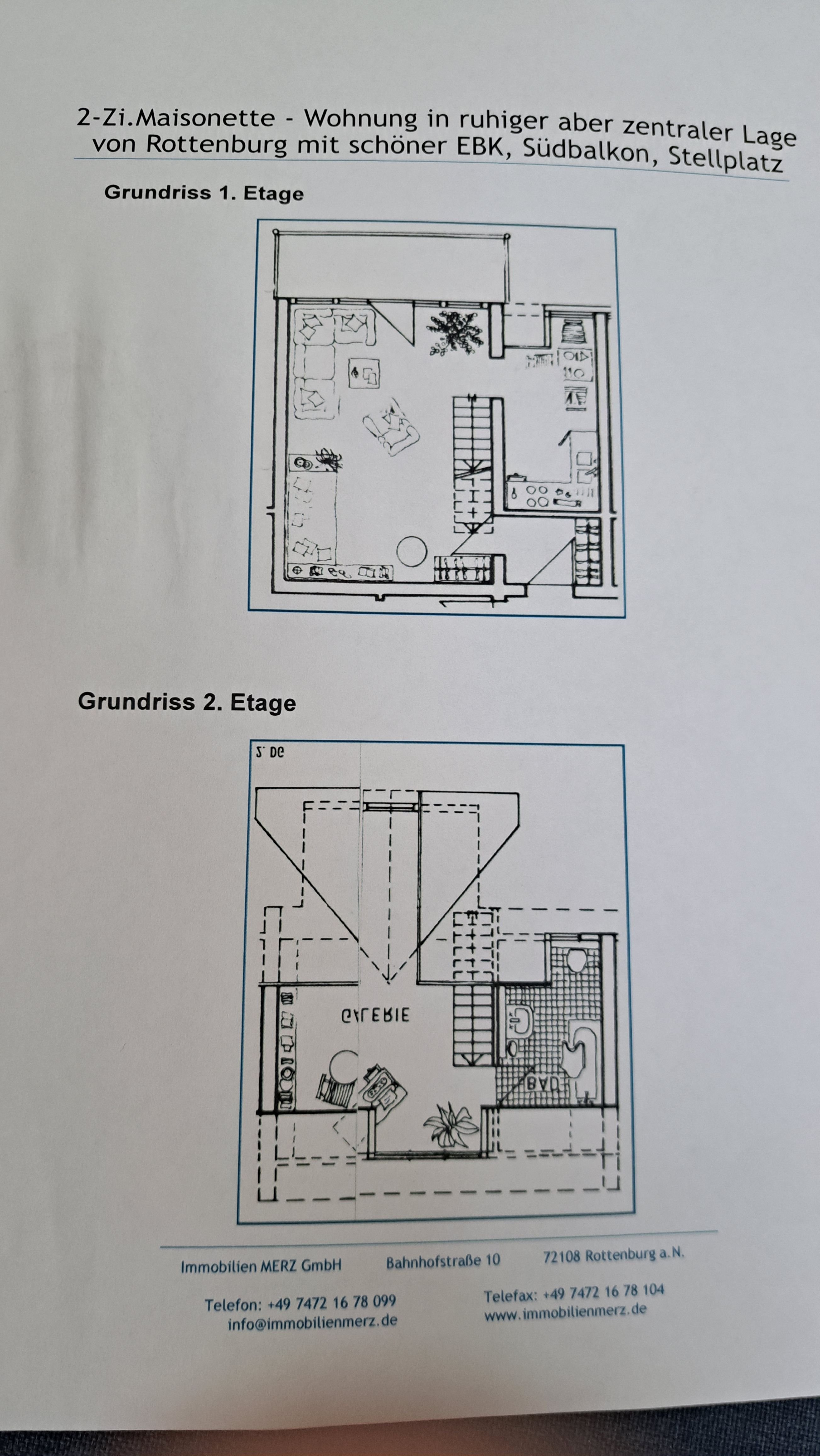 Maisonette zur Miete 700 € 2 Zimmer 53 m²<br/>Wohnfläche 3.<br/>Geschoss 01.01.2025<br/>Verfügbarkeit Dörnle Kernstadt Rottenburg am Neckar 72108