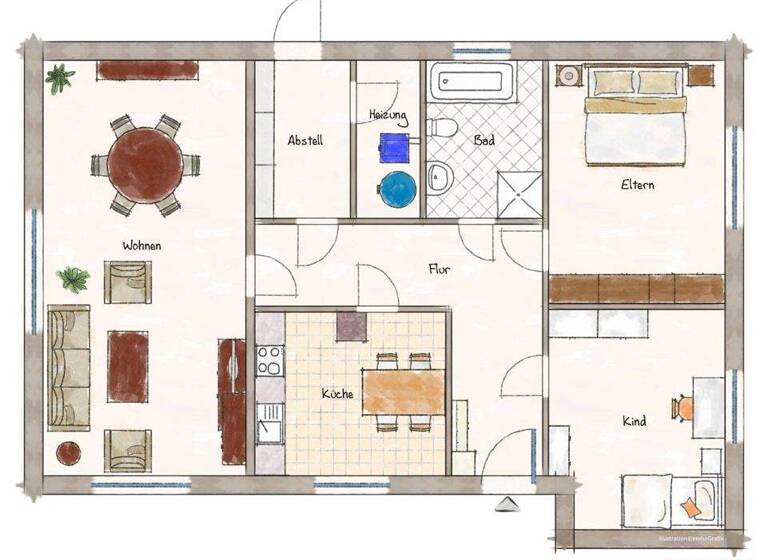 Einfamilienhaus zum Kauf 189.000 € 3 Zimmer 91,2 m² 2.336 m² Grundstück Norderschwei Stadland 26936
