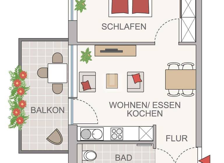 Wohnung zur Miete 890 € 2 Zimmer 49 m² 1. Geschoss frei ab 01.06.2026 Fürstenfeldbruck 82256