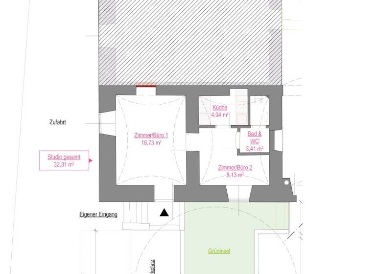 Büro zur Miete 650 € Innere Stadt Klagenfurt am Wörthersee 9020