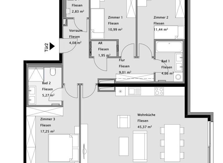 Wohnung zum Kauf - Erstbezug 890.000 € 4 Zimmer 112,9 m² EG Granichstaedtengasse Wien 1130