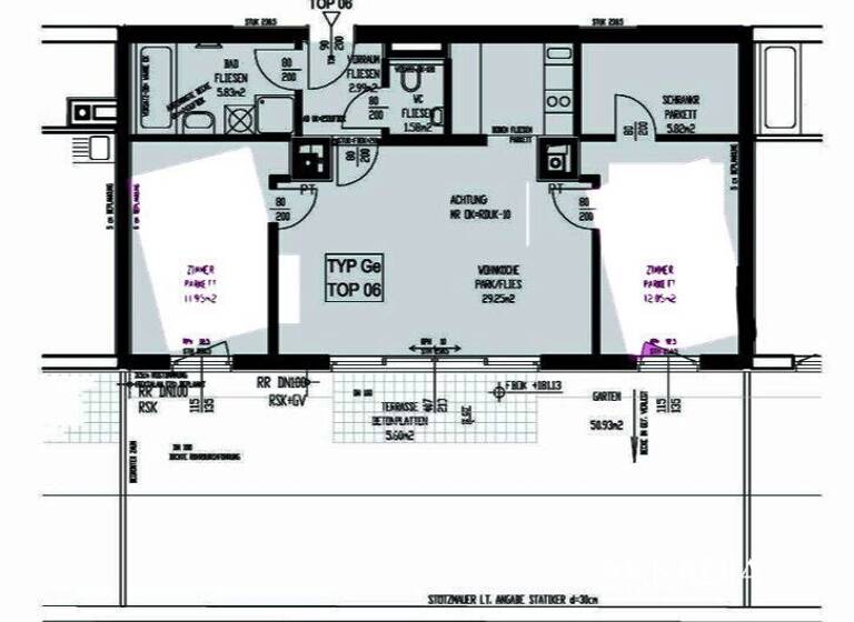 Wohnung zum Kauf 550.000 € 69,5 m² EG Wien 1190