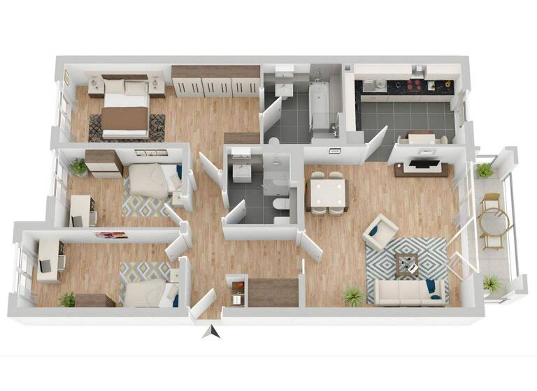 Wohnung zum Kauf 860.000 € 4 Zimmer 107 m² frei ab sofort Oberkassel Düsseldorf 40547